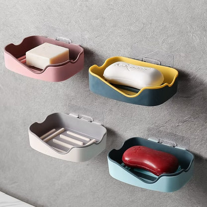Fancy Plastic Soap Dish (Random Colors)