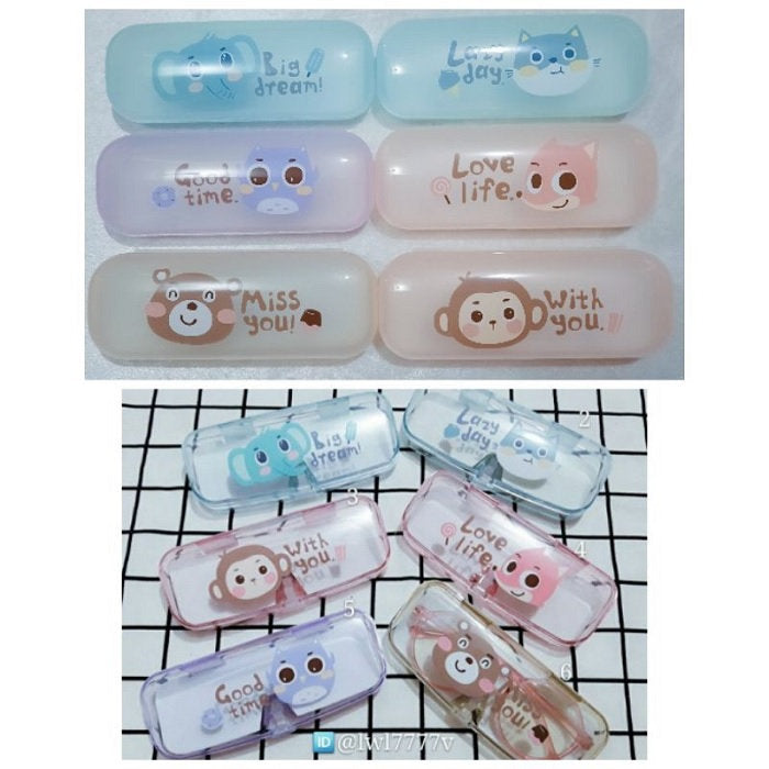 Cartoon Print Plastic Eye Glasses Box