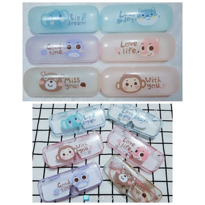 Cartoon Print Plastic Eye Glasses Box