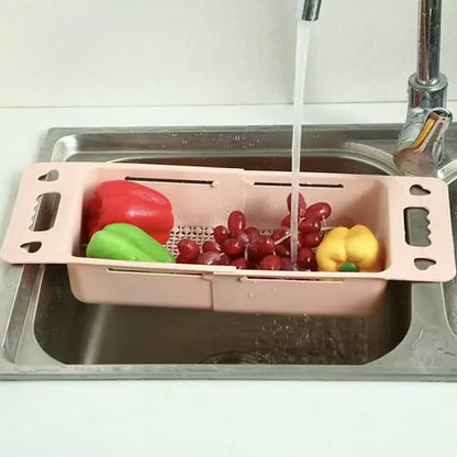 Retractable Vegetable Fruit Washing Drainer Basket (Random)