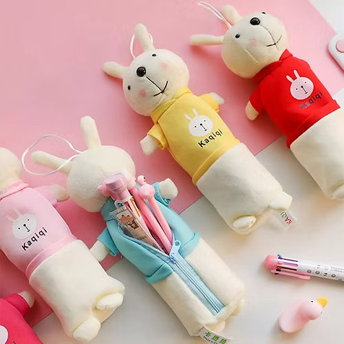 Creative Cartoon Rabbit School Pencil Case (Random Color)