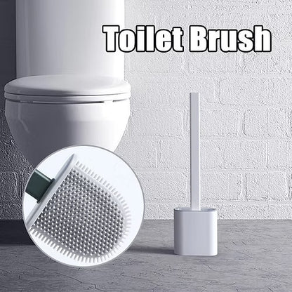 Silicone Flex Toilet Brush With Holder
