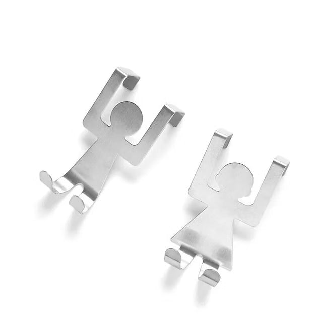 2 Pcs Humanoid Cabinet Hook