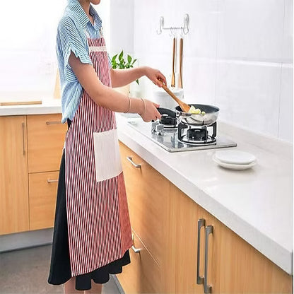 Stripe Canvas Apron (Random Color)
