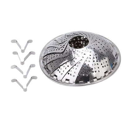 SS Folding Steamer Basket Medium (9.5 Inch)