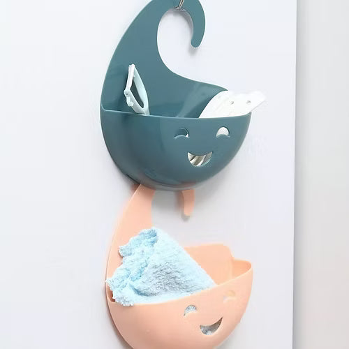 Wall Mounted Hanging Storage Basket (Random Color)