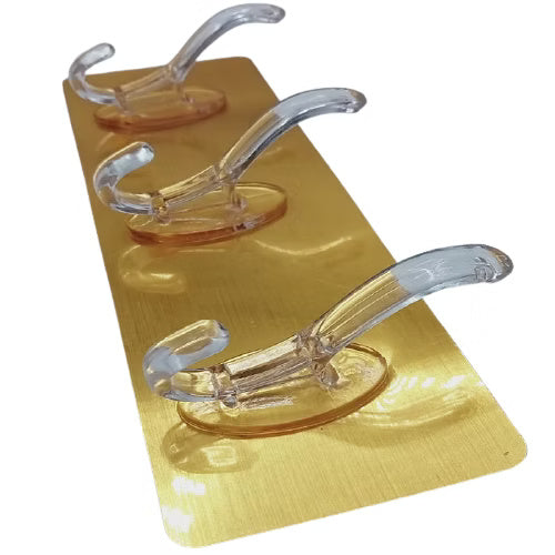 3 Hook Golden Sticker Plate