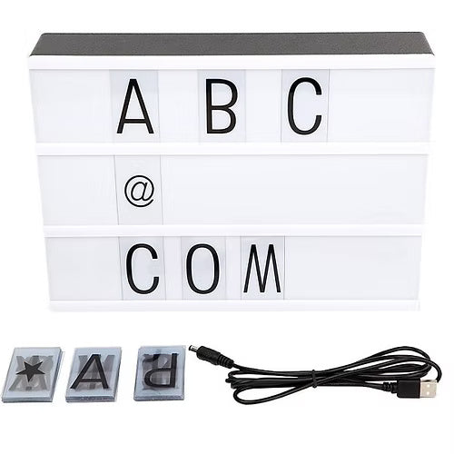 A4 LED Cinematic Light Box With Letters and Symbols