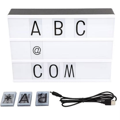 A4 LED Cinematic Light Box With Letters and Symbols