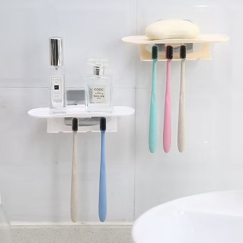 Tooth Paste & Brush Stand with Sticker