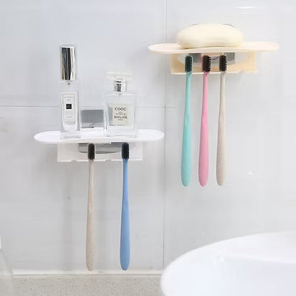Tooth Paste & Brush Stand with Sticker
