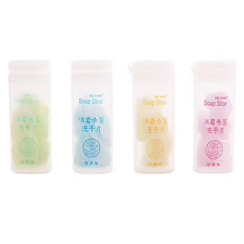 50 Pcs Paper Soap with Container (Random Shapes)