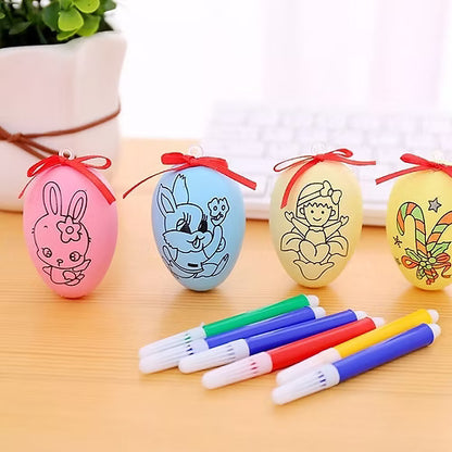Eggshell Hand Painting (1 Plastic Egg Shell & 4 Sketch Pen)