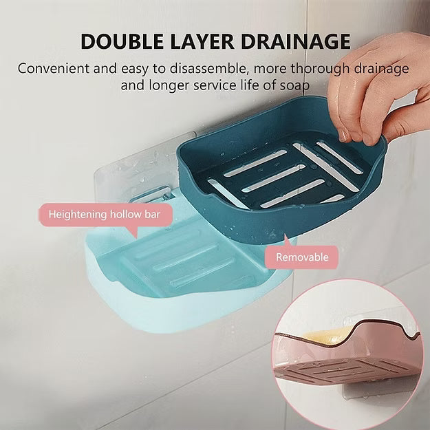 Fancy Plastic Soap Dish (Random Colors)