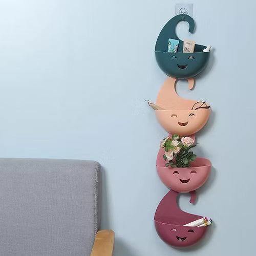 Wall Mounted Hanging Storage Basket (Random Color)