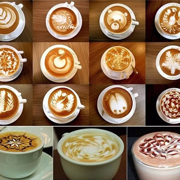 16 Pcs Coffee Stencil