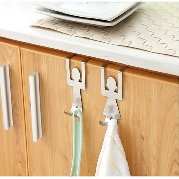 2 Pcs Humanoid Cabinet Hook