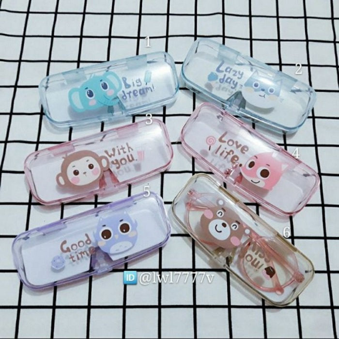 Cartoon Print Plastic Eye Glasses Box