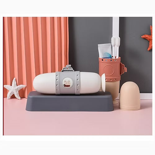 Submarine Shape Toothbrush Box With Cup