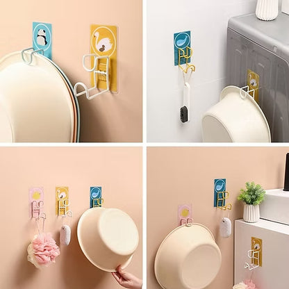 Cartoon Print Drum Holder Sticker Hook
