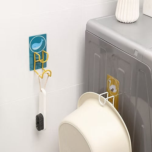 Cartoon Print Drum Holder Sticker Hook