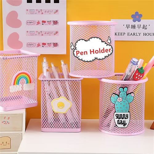 Metal Pen Stand Round