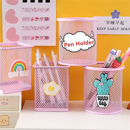 Metal Pen Stand Round