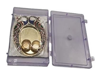 Double Peacock Kumkum Thali With Heavy Box
