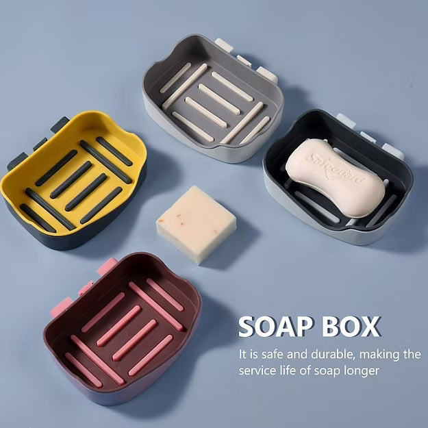 Fancy Plastic Soap Dish (Random Colors)