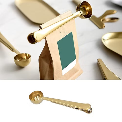 Golden Spoon cum Food Packet Sealing Clip
