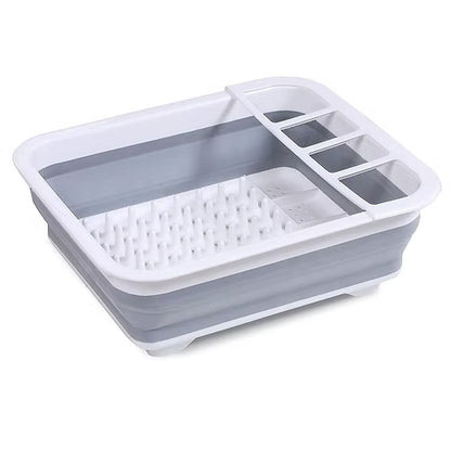 Collapsible Dish Drying Rack Portable Dish Drainer Dinnerware Organizer