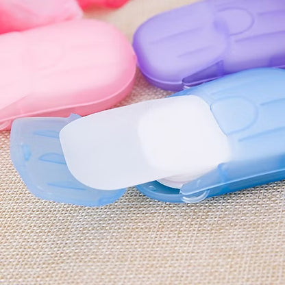 5 Pcs Portable Easy Carry Travel Soap Sheet Paper Dissolvable