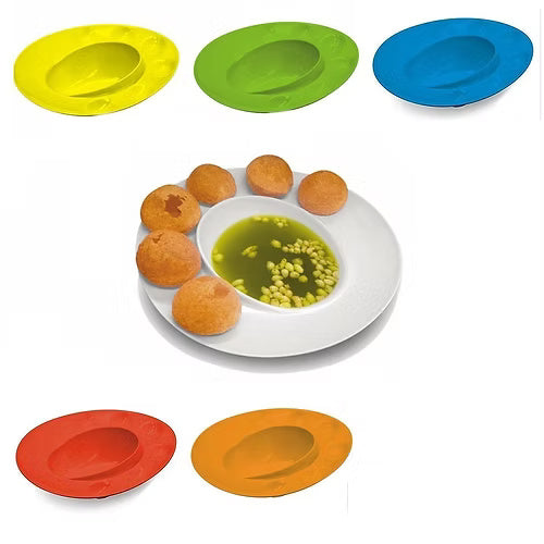 Panipuri Plate Random Colour (5 Pcs Set)