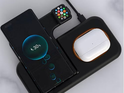 5 in 1 Foldable Charging Dock, 15W, Adjustable Base, Qi Base, with Touchlight