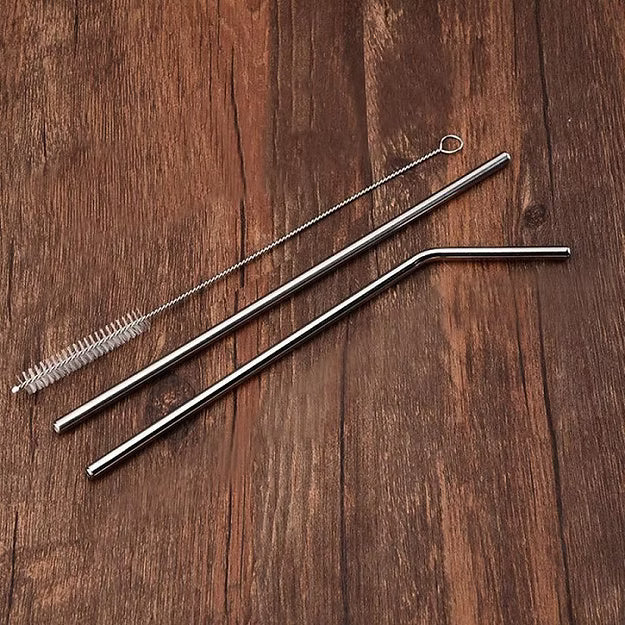 3Pcs Stainless Steel Straws