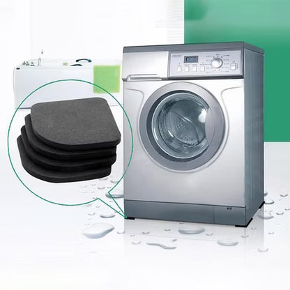 4 Pcs Black Square Washing Machine Anti Vibration Refrigerator Mute Mat Pad