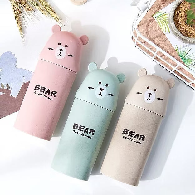 Cute Bear Toothbrush & Paste Holder