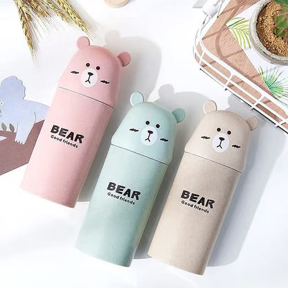 Cute Bear Toothbrush & Paste Holder