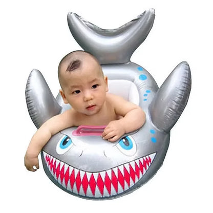 Shark Shape Kids Swimming Ring Seat Boat