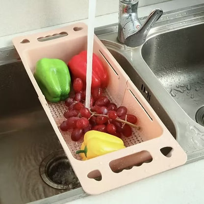 Retractable Vegetable Fruit Washing Drainer Basket (Random)