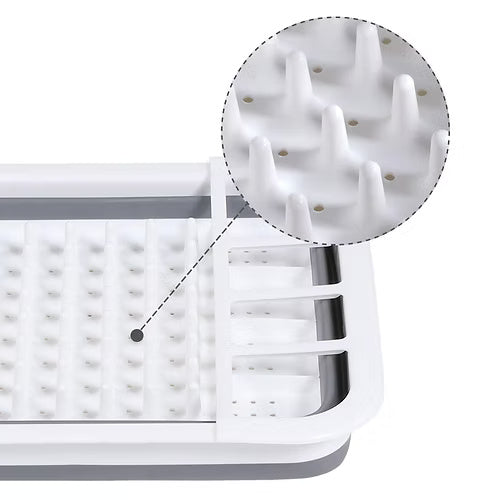 Collapsible Dish Drying Rack Portable Dish Drainer Dinnerware Organizer