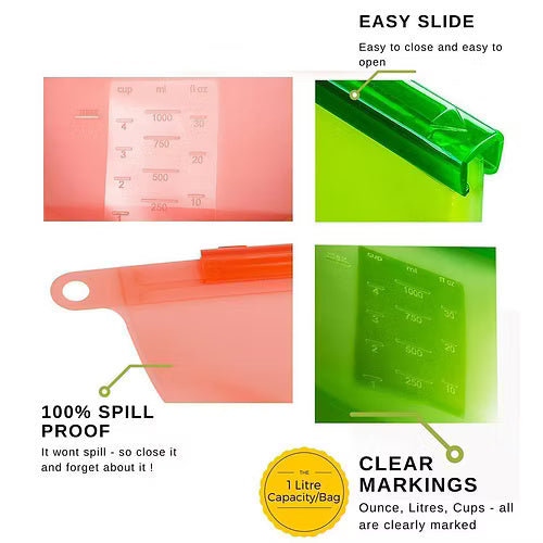Silicone Fridge Bag (Random Color)