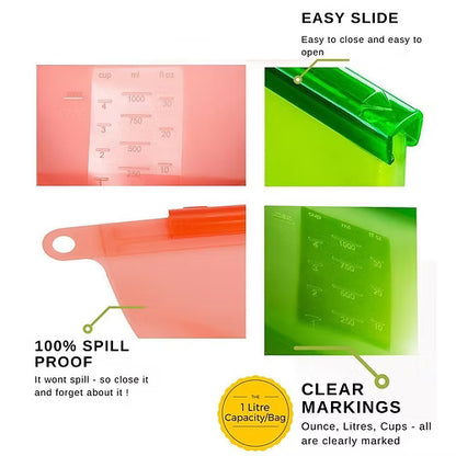 Silicone Fridge Bag (Random Color)