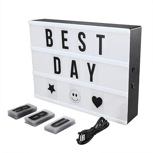 A4 LED Cinematic Light Box With Letters and Symbols