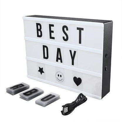 A4 LED Cinematic Light Box With Letters and Symbols
