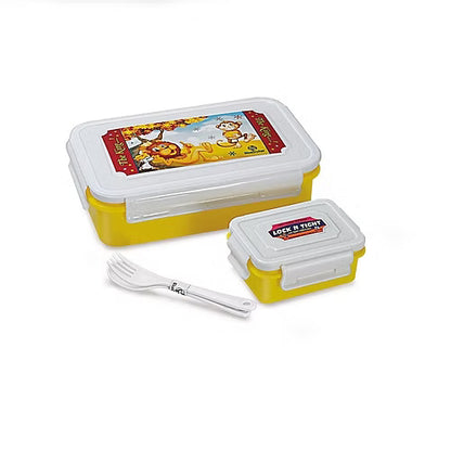 Lock & Tight Printed Lunch Box (Random Colour)