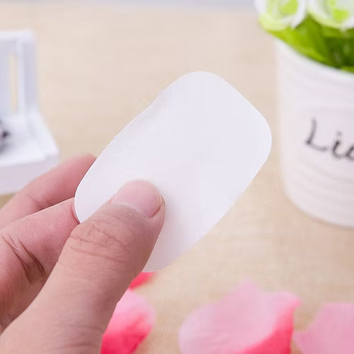 5 Pcs Portable Easy Carry Travel Soap Sheet Paper Dissolvable