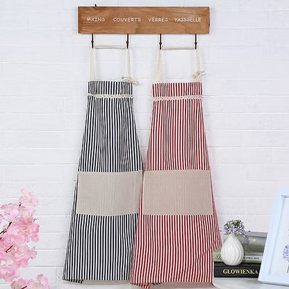 Stripe Canvas Apron (Random Color)