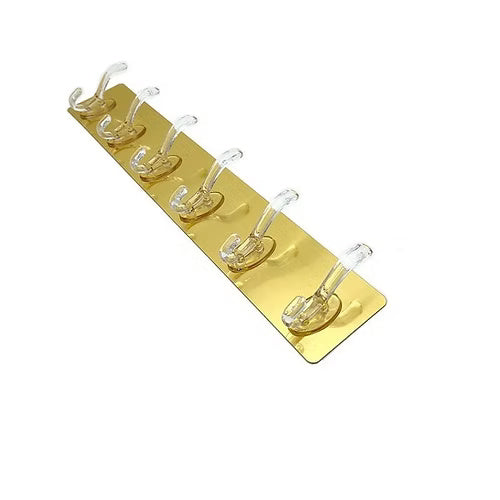 6 Hook Golden Sticker Plate
