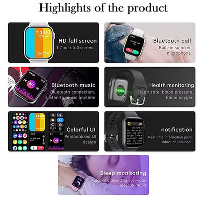 W26+ Smart Watch with HD 1.7" Full Touch Screen , Bluetooth Calling, etc